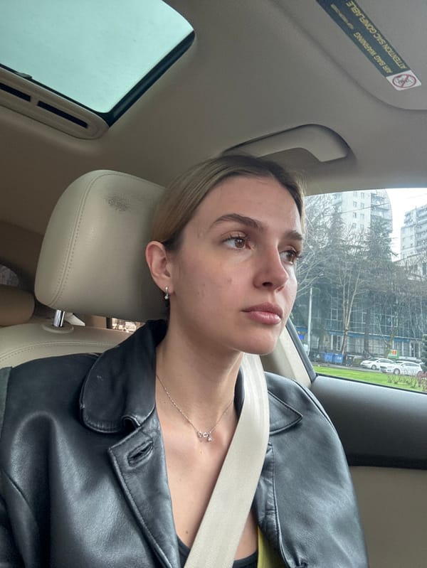 Morning scenes in Tbilisi: passenger in vehicle, dance studio