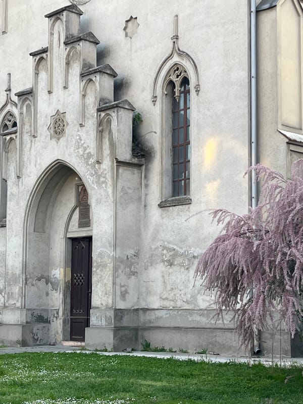 Gothic building exterior documented in Novi Sad, Serbia