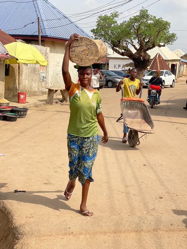 Morning street life documented in Kuchingoro, Nigeria