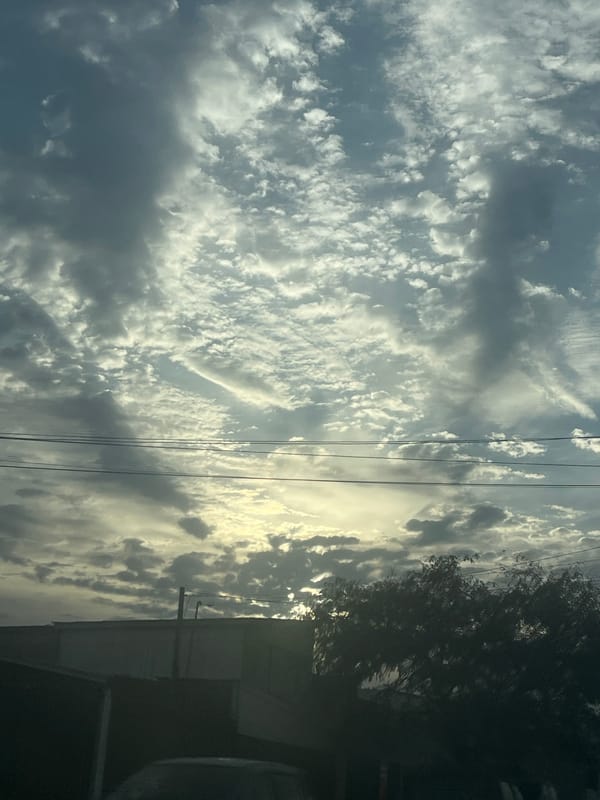 Observer documents mixed cloud formations over Arica, Chile