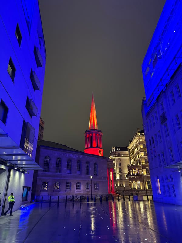 Evening documentation of illuminated London architecture and landmarks