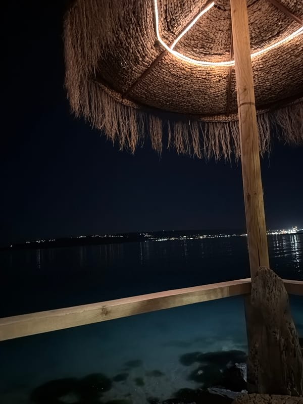 Nighttime Black Sea views captured from Varna waterfront