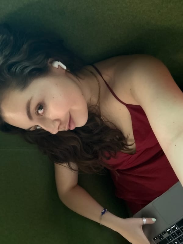 Woman relaxes in Mexico City lounge space