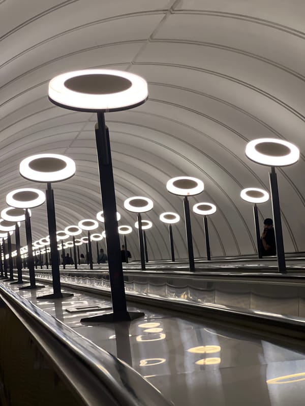 Moscow metro stations and urban scenes documented by witness