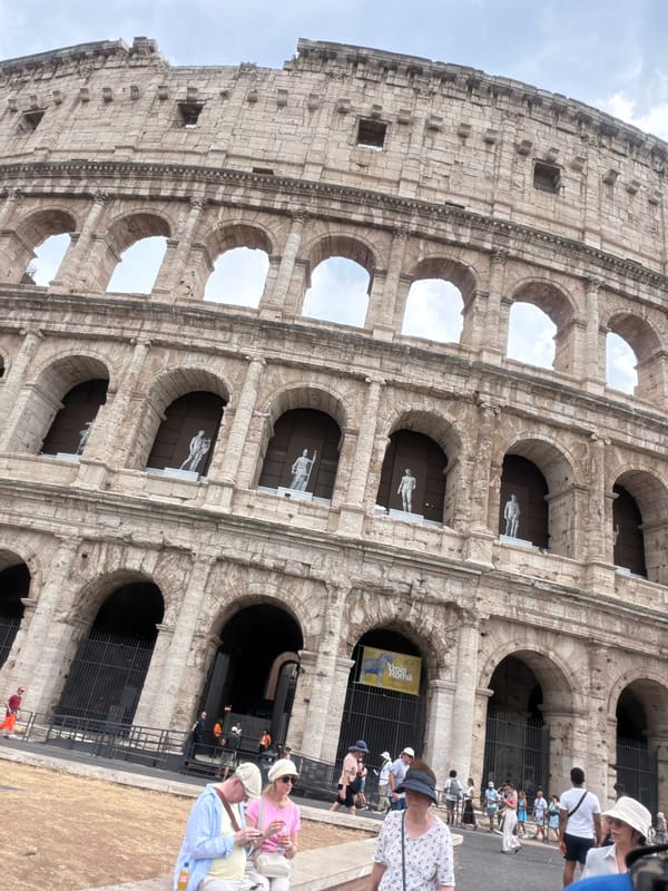Afternoon around the Colosseum and nearby fountains in Rome