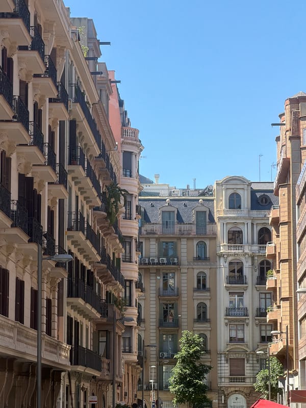 Barcelona street architecture documented by witness