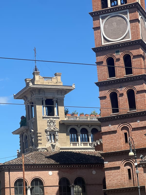Architectural details captured on Via XX Settembre, Rome