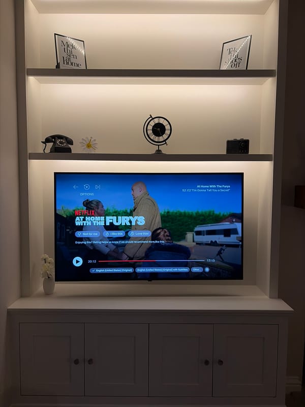 Harrogate resident documents modern home interior with LED lighting