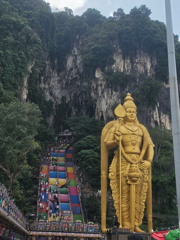 Early morning scenes documented at Batu Caves temple complex