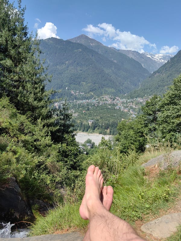 Morning forest walk documented in Vashisht valley, India