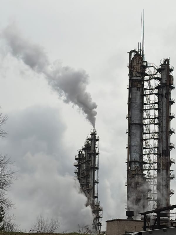 Industrial structures photographed in Chernushka, Russia