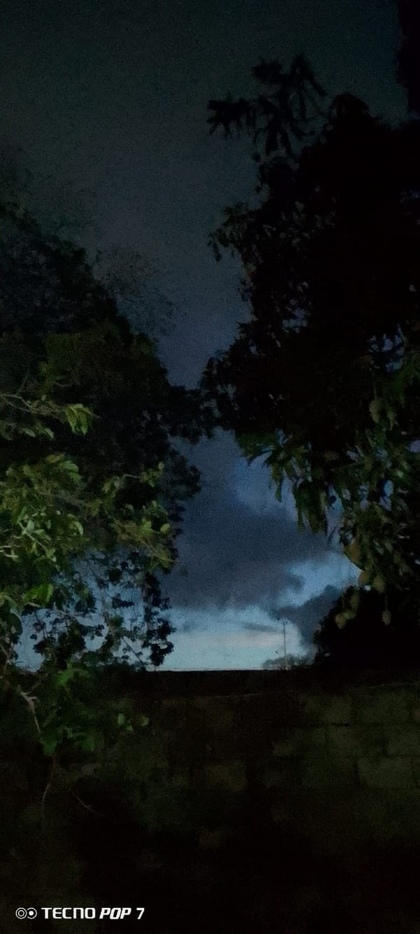 Twilight to nightfall across Altagracia, Venezuela