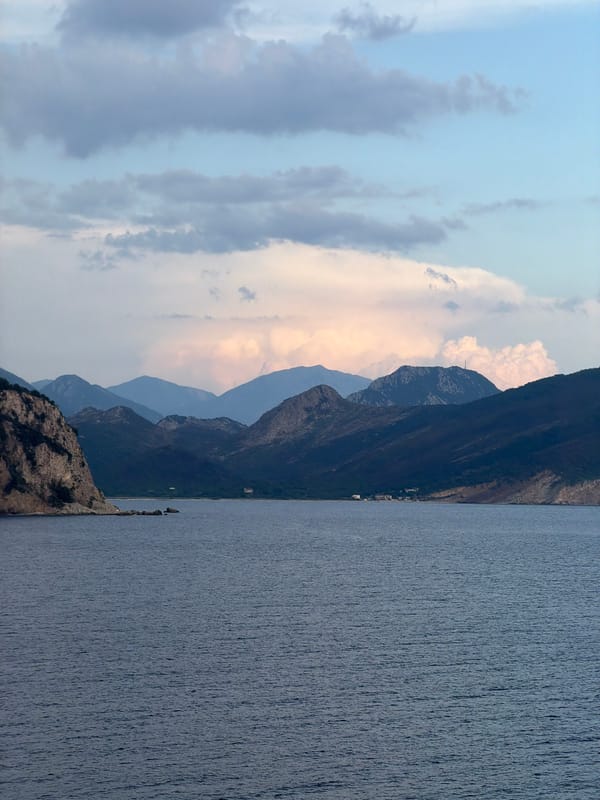 Adriatic coastline views documented near Mirište, Montenegro