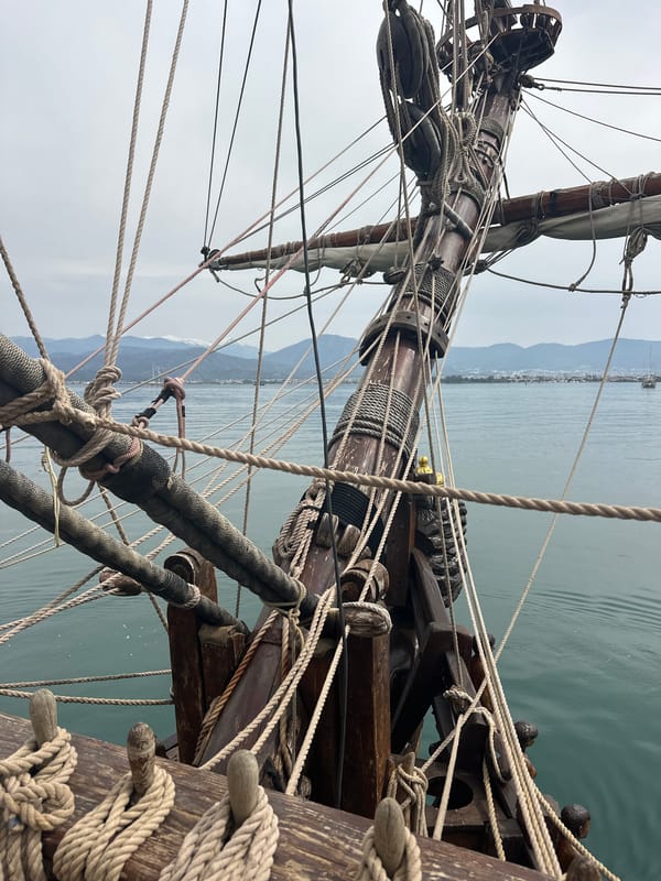 Traditional sailing vessel spotted off Fethiye, Turkey coast