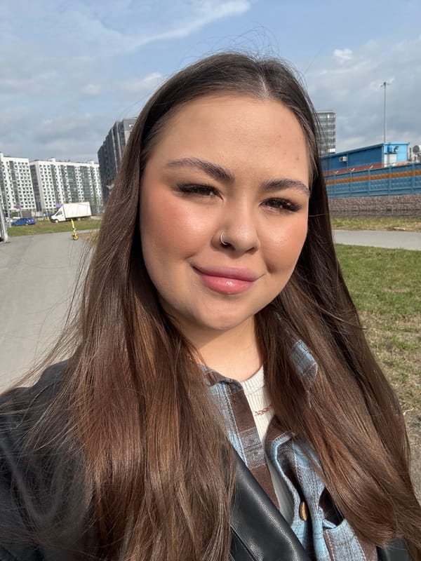 Woman documented in early morning street scenes in Russia
