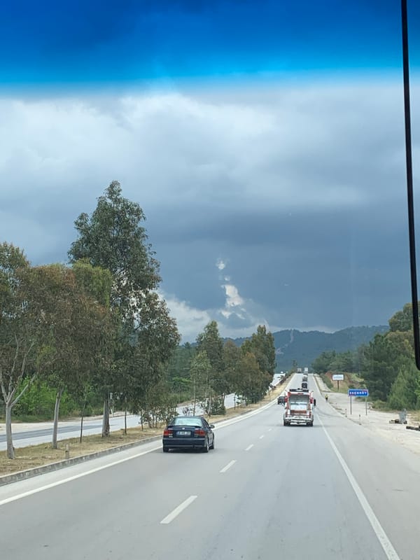 Highway traffic observed near Fethiye, Turkey