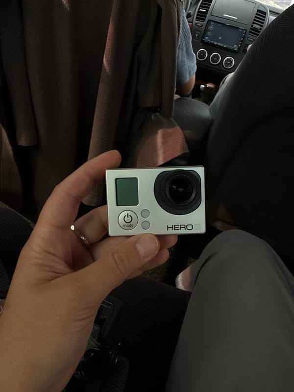 GoPro Hero 3 ready to roll inside a car in Armenia