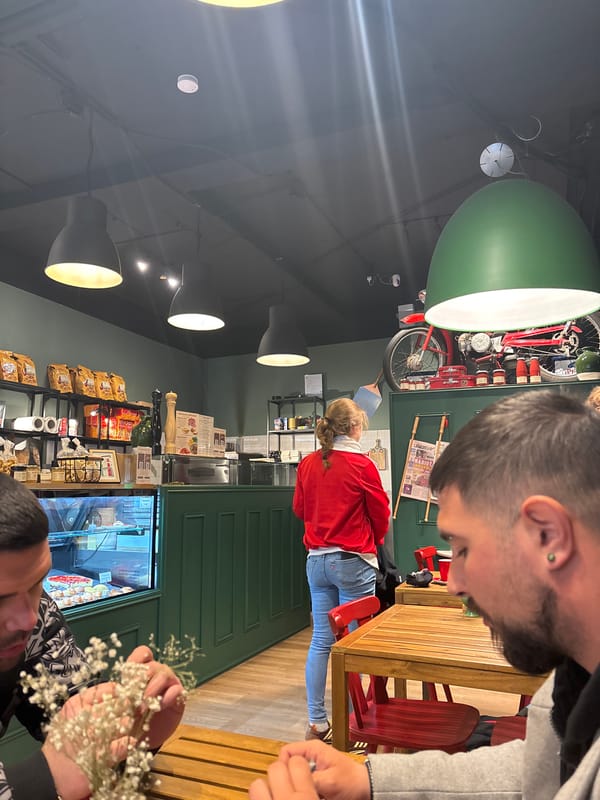 Person dining at restaurant in The Hague