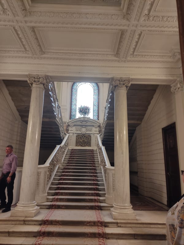 Historic palace interiors documented during morning tour in Saint Petersburg