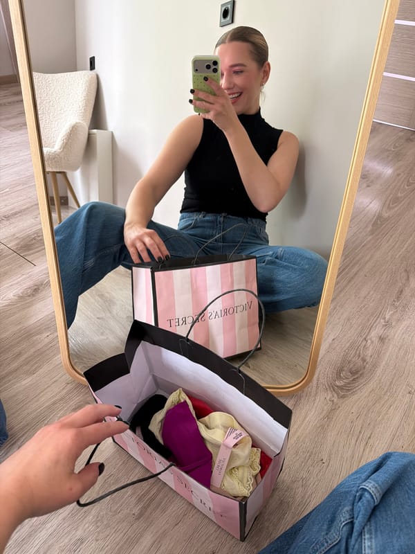 Woman Takes Selfies with Lingerie in Dreiliņi, Latvia Home