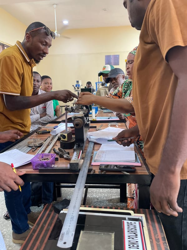 Materials testing session conducted at Nigerian engineering laboratory