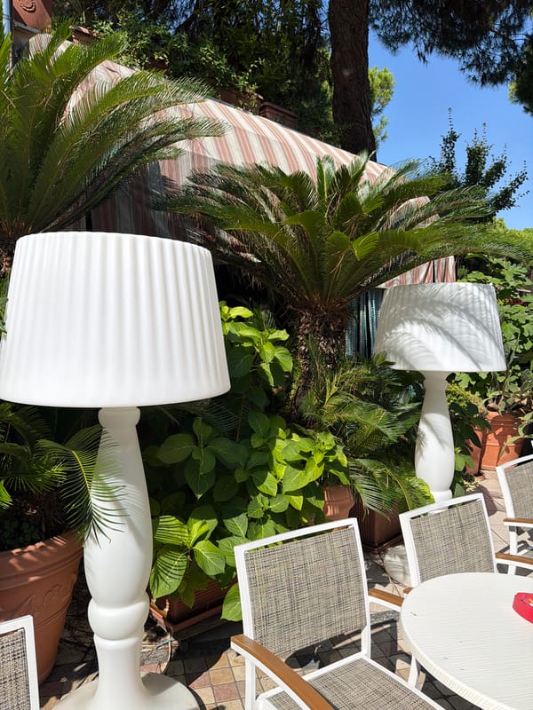 Summer day at Gatteo's beach and pool resort on the Adriatic