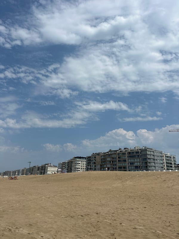 Lazy summer afternoon on the Belgian coast at Koksijde