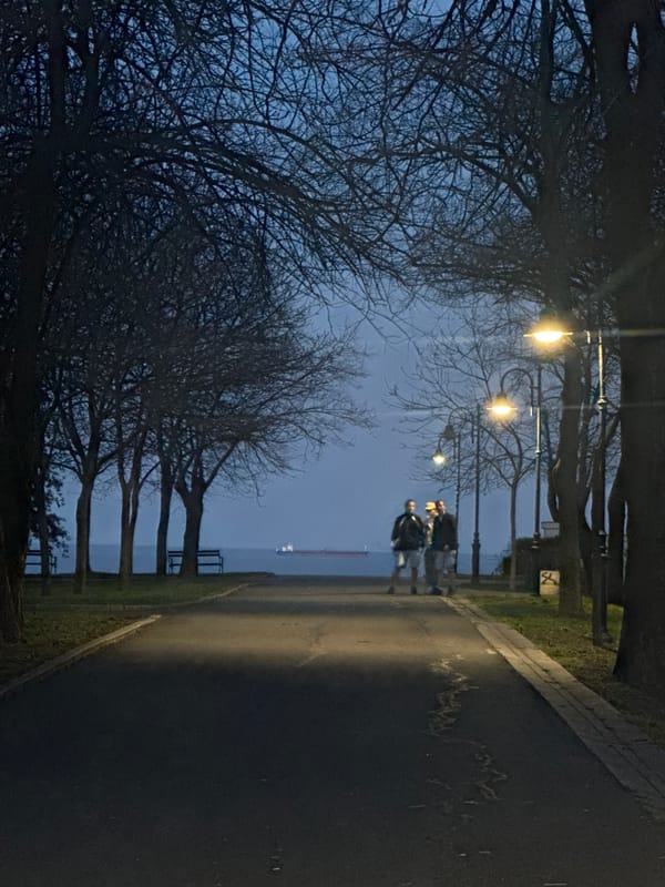 Man takes selfies at Burgas waterfront during afternoon visit