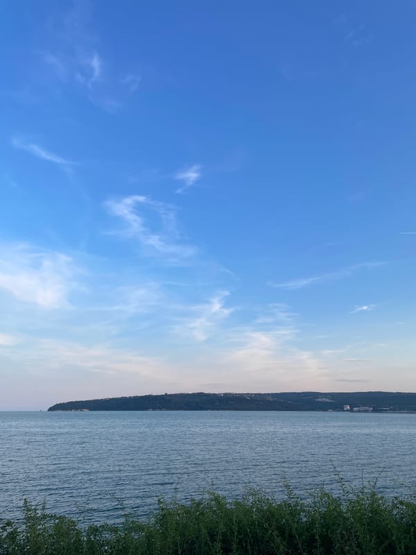 Evening seaside leisure documented along Varna Bulgaria's Black Sea coast
