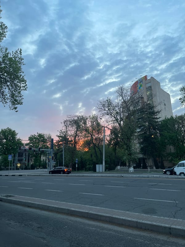 Early morning street scenes documented in Tashkent, Uzbekistan