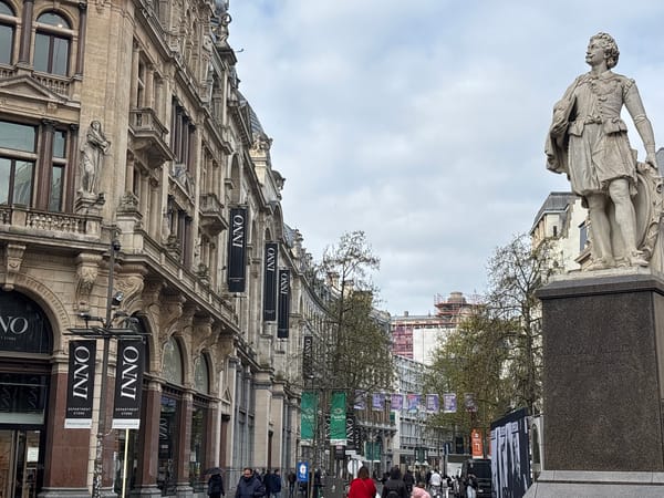 Morning street scenes documented in historic Antwerp city center