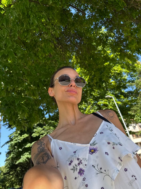 Woman takes selfies in different spots around Pleven, Bulgaria