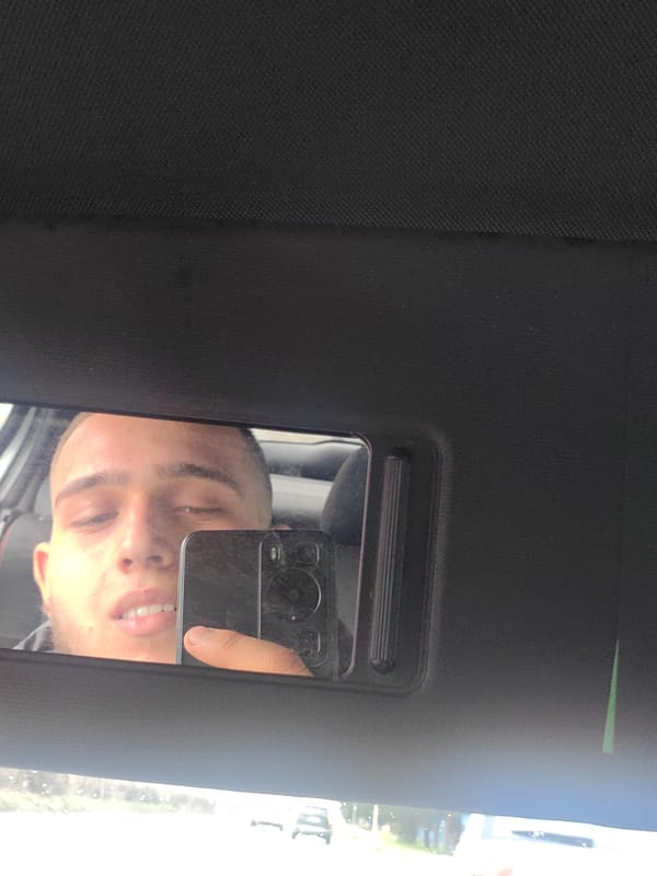 Man takes selfies in car near Sofia hospital
