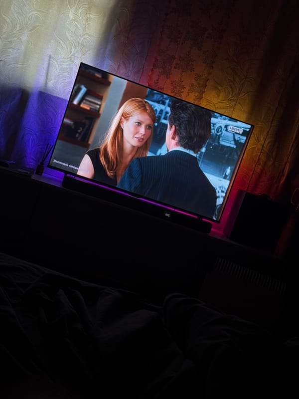 Movie scene observed on television in Makiivka, Ukraine