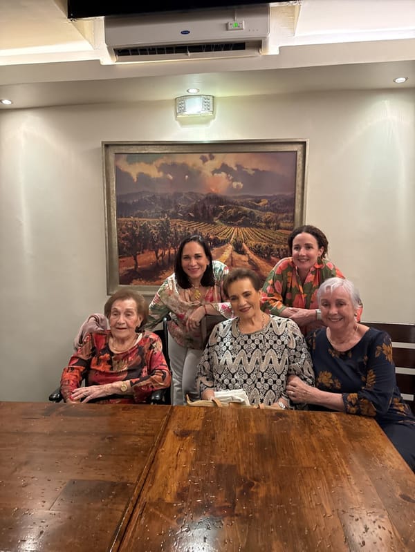 Five women gather for photos at Tijuana restaurant