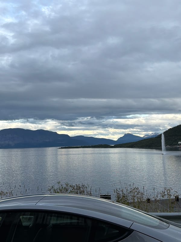 Harstad fjord views on a cloudy summer afternoon