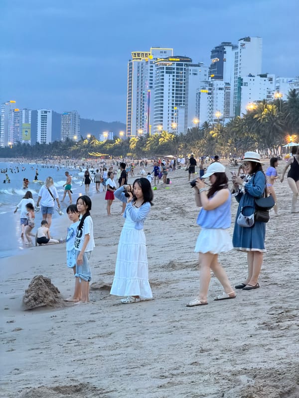 Nha Trang beachfront and rooftop scenes along the bay