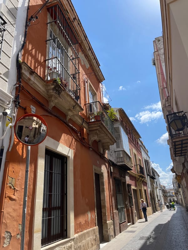 Morning street life documented in historic Jerez De La Frontera