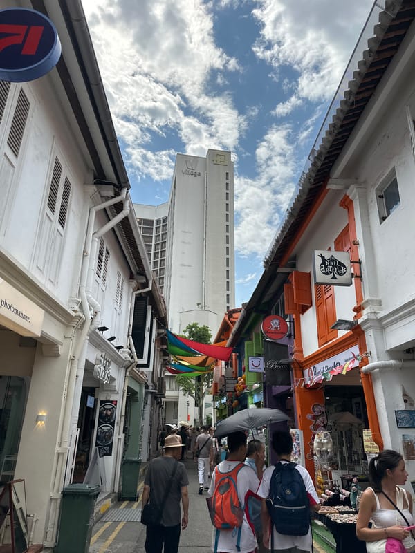 Kampong Glam's shophouse street, Singapore