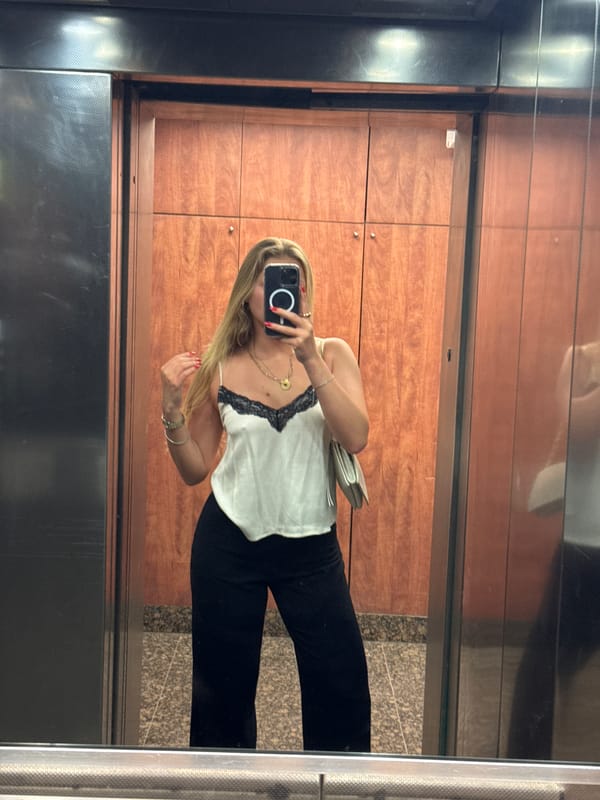 Woman takes elevator selfie in Tel Aviv