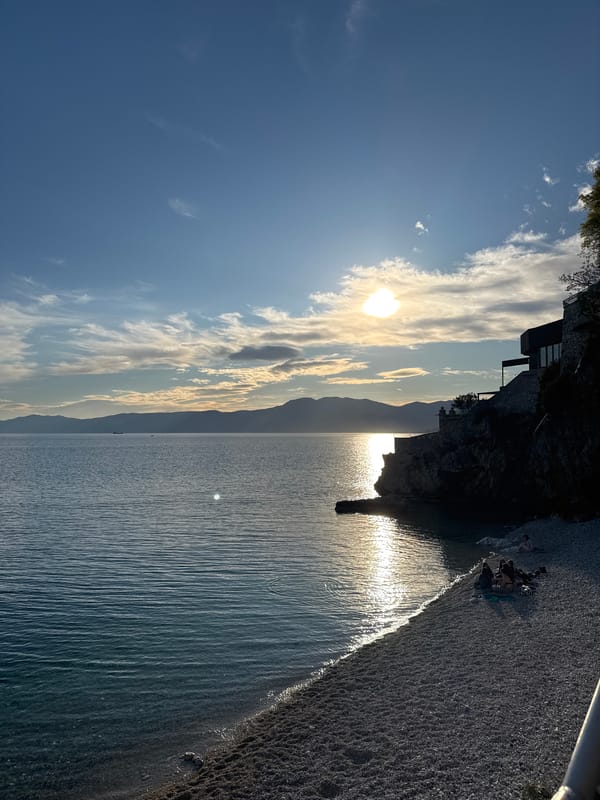 Peaceful afternoon coastal views captured in Rijeka, Croatia