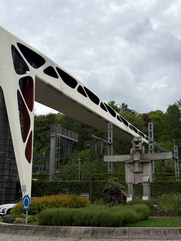 White geometric bridge photographed at Esch-sur-Alzette train station