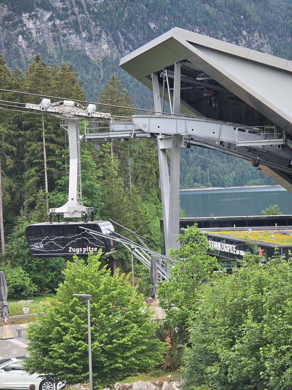Morning documentation of Zugspitze cable car system in Grainau
