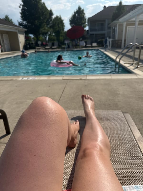 Poolside afternoon winds down with a salmon cookout