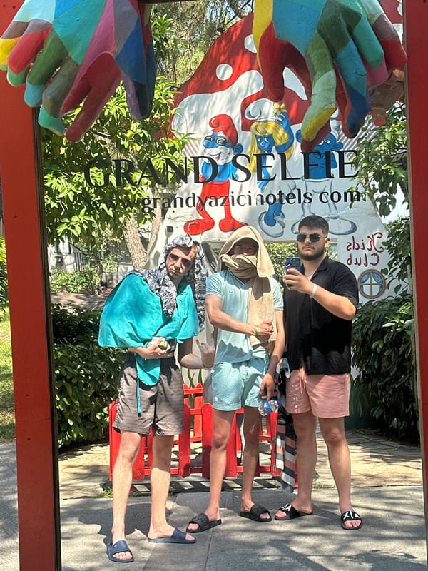 Tourists Document Marmaris Attractions During Midday Visit