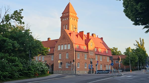 Summer evening stroll around Linköping's landmarks and blooming streetscapes