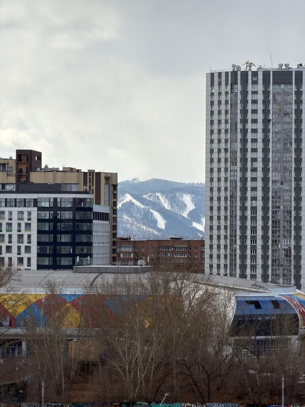 Morning cityscape views captured across Krasnoyarsk, Russia