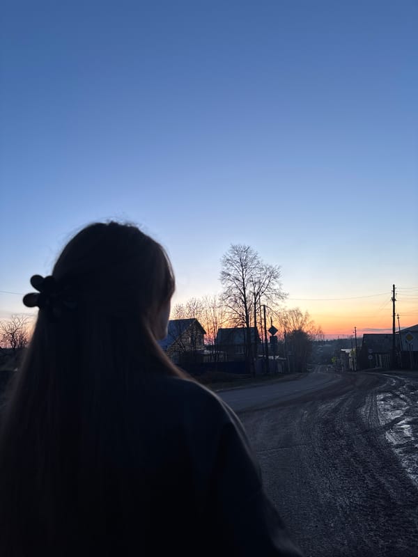 Evening sunset and selfies captured in Фоки, Russia