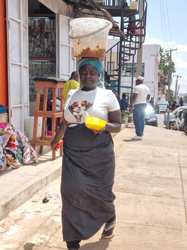 Daily street life and commerce observed in Jos, Nigeria