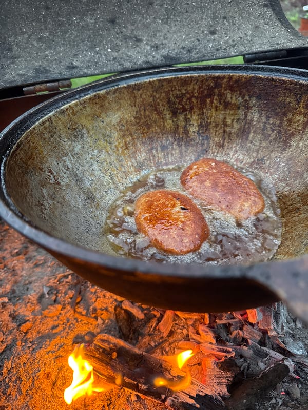 Backyard gathering with cooking and family time in Chaikovsky